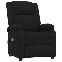 vidaXL Massagestoel elektrisch stof zwart