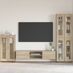 vidaXL Dressoir FLORIN 55,5 x 29 x 100 cm Sonoma Eiken Bewerkt hout
