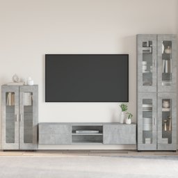 vidaXL Dressoir FLORIN 55,5 x 29 x 100 cm Beton Grijs Bewerkt hout
