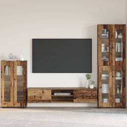 vidaXL Dressoir FLORIN 55,5 x 29 x 100 cm Oudhout Bewerkt hout