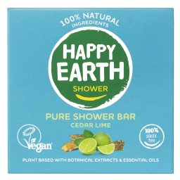 Happy Earth Pure Shower Bar Cedar Lime
