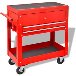 vidaXL Gereedschapswagen Rood 70.5 x 37 x 71 cm Staal