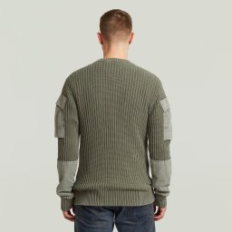 Woven Mix Washed Gebreide Trui - Beige - Heren