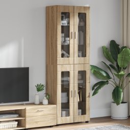 vidaXL Hoge kast FLORIN 60 x 35 x 182 cm Sonoma Eiken Bewerkt hout