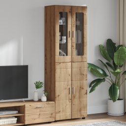 vidaXL Hoge kast FLORIN 60 x 35 x 182 cm Artisan Eiken Bewerkt hout