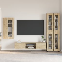vidaXL Tv-meubelset FLORIN 3 st Sonoma Eiken Bewerkt hout