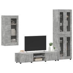 vidaXL Tv-meubelset FLORIN 3 st 150 x 39 x 30 cm Beton Grijs