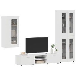 vidaXL Tv-meubelset FLORIN 3 st 150 x 39 x 30 cm Hoogglans wit