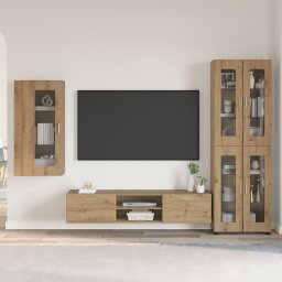 vidaXL Tv-meubelset FLORIN 3 st Artisan Eiken Bewerkt hout