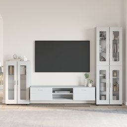 vidaXL Tv-meubelset FLORIN 3 st Wit Bewerkt hout