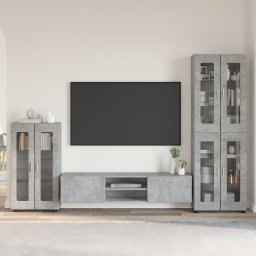vidaXL Tv-meubelset FLORIN 3 st Beton Grijs Bewerkt hout