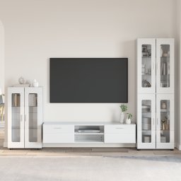 vidaXL Tv-meubelset FLORIN 3 st Hoogglans wit Bewerkt hout