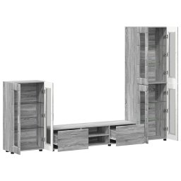 vidaXL Tv-meubelset FLORIN 3 st 150 x 39 x 30 cm Grijs Sonoma