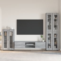 vidaXL Tv-meubelset FLORIN 3 st Grijs Sonoma Bewerkt hout