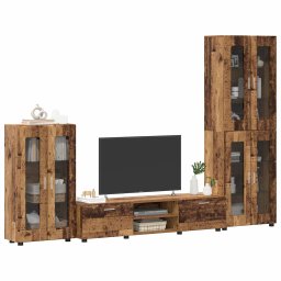 vidaXL Tv-meubelset FLORIN 3 st 150 x 39 x 30 cm Oudhout Bewerkt hout