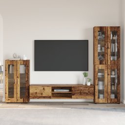 vidaXL Tv-meubelset FLORIN 3 st Oudhout Bewerkt hout