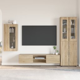 vidaXL Tv-meubelset FLORIN 3 st Sonoma Eiken Bewerkt hout