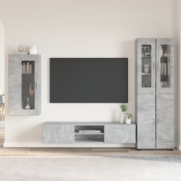 vidaXL Tv-meubelset FLORIN 3 st Beton Grijs Bewerkt hout