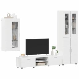 vidaXL Tv-meubelset FLORIN 3 st 150 x 39 x 30 cm Hoogglans wit
