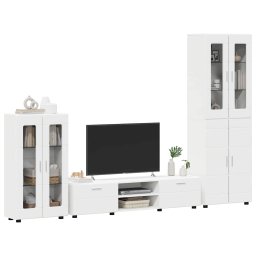 vidaXL Tv-meubelset FLORIN 3 st 150 x 39 x 30 cm Wit Bewerkt hout