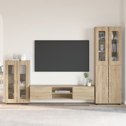 vidaXL Tv-meubelset FLORIN 3 st Sonoma Eiken Bewerkt hout