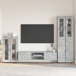 vidaXL Tv-meubelset FLORIN 3 st Beton Grijs Bewerkt hout