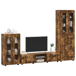 vidaXL Tv-meubelset FLORIN 3 st 150 x 39 x 30 cm Gerookt eiken
