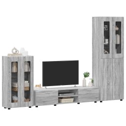 vidaXL Tv-meubelset FLORIN 3 st 150 x 39 x 30 cm Grijs Sonoma