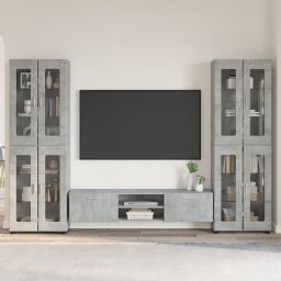 vidaXL Tv-meubelset FLORIN 3 st Beton Grijs Bewerkt hout