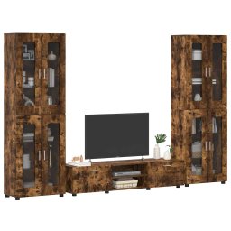 vidaXL Tv-meubelset FLORIN 3 st 150 x 39 x 30 cm Gerookt eiken