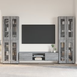 vidaXL Tv-meubelset FLORIN 3 st Grijs Sonoma Bewerkt hout