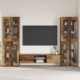vidaXL Tv-meubelset FLORIN 3 st Oudhout Bewerkt hout