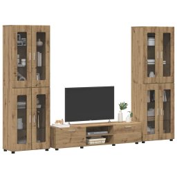 vidaXL Tv-meubelset FLORIN 3 st 150 x 39 x 30 cm Artisan Eiken