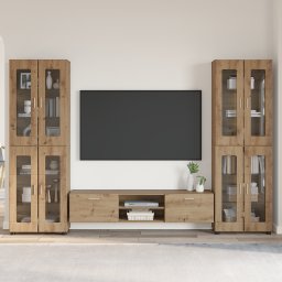 vidaXL Tv-meubelset FLORIN 3 st Artisan Eiken Bewerkt hout
