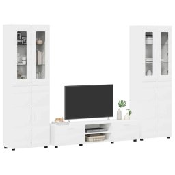 vidaXL Tv-meubelset FLORIN 3 st 150 x 39 x 30 cm Wit Bewerkt hout