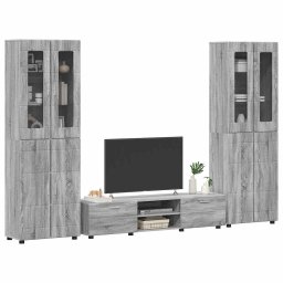 vidaXL Tv-meubelset FLORIN 3 st 150 x 39 x 30 cm Grijs Sonoma