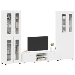 vidaXL Tv-meubelset FLORIN 3 st 150 x 39 x 30 cm Wit Bewerkt hout