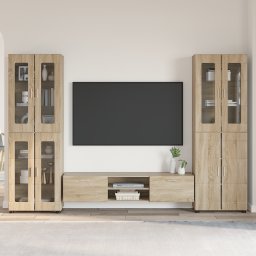 vidaXL Tv-meubelset FLORIN 3 st Sonoma Eiken Bewerkt hout