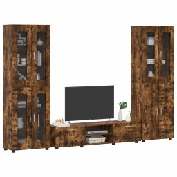 vidaXL Tv-meubelset FLORIN 3 st 150 x 39 x 30 cm Gerookt eiken