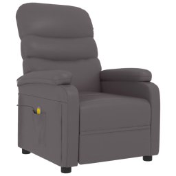 vidaXL Massagestoel kunstleer grijs