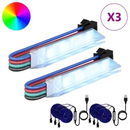 vidaXL LED-strip 2 st Zwart en Multikleur Koper en kunststof