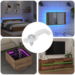 vidaXL LED Strip Clips 23,8 mm 12 st Transparant Kunststof en Ijzer