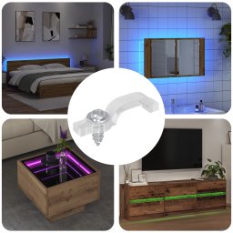vidaXL LED Strip Clips 23,8 mm 12 st Transparant Kunststof en Ijzer