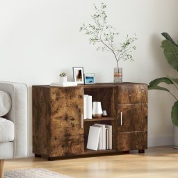vidaXL Dressoir FLORIN 88,5 x 30,5 x 55,5 cm Gerookt eiken