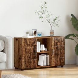 vidaXL Dressoir FLORIN 88,5 x 30,5 x 55,5 cm Oudhout Bewerkt hout