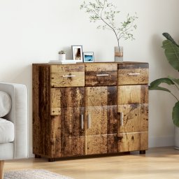 vidaXL Dressoir FLORIN 88,5 x 30,5 x 73 cm Oudhout Bewerkt hout