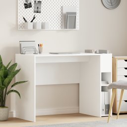 vidaXL Bureau Wit Bewerkt hout 109 x 50 x 78 cm