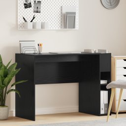 vidaXL Bureau Zwart Eiken Bewerkt hout 109 x 50 x 78 cm