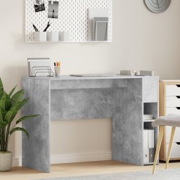 vidaXL Bureau Beton Grijs Bewerkt hout 109 x 50 x 78 cm
