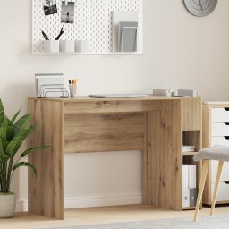 vidaXL Bureau Artisan Eiken Bewerkt hout 109 x 50 x 78 cm